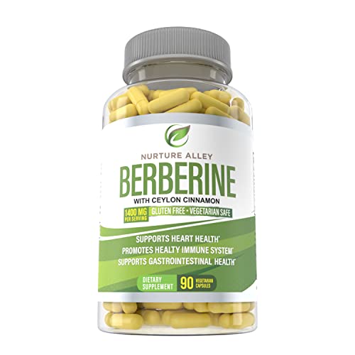 Nurture Alley Berberine Complex - Berberine HCL 1200mg Plus Organic Ceylon Cinnamon NURTURE ALLEY