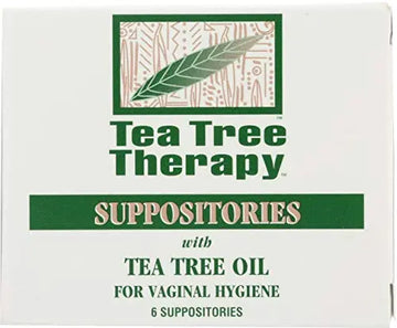 Tea Tree Therapy Vaginal Suppositories with Oil, 6 Count, White