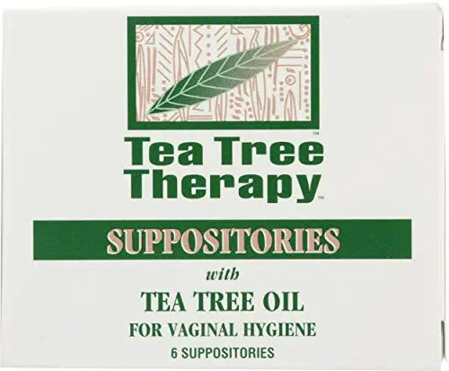 Tea Tree Therapy Vaginal Suppositories with Oil, 6 Count, White