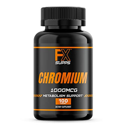 FX Supps Chromium Polynicotinate 1000 mcg (100 Capsules) Weight Management Supplements