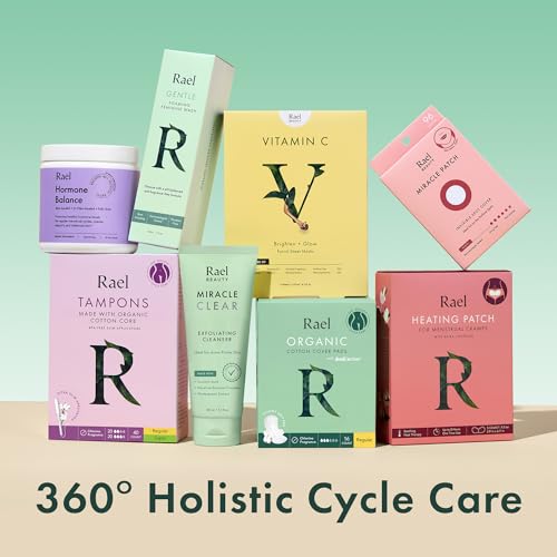 Rael Bundle - PMS Supplement for Women (28 Capsules) & Herbal Heating Patches (Small, 8 Count) Rael