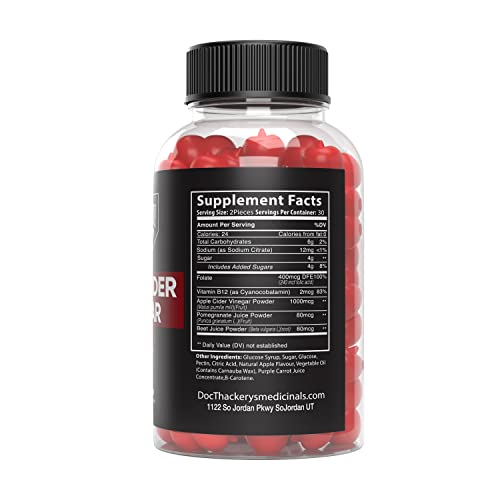 Doc Thackery Apple Cider Vinegar Gummies 1000mg Plus Per Serving, from The Mother