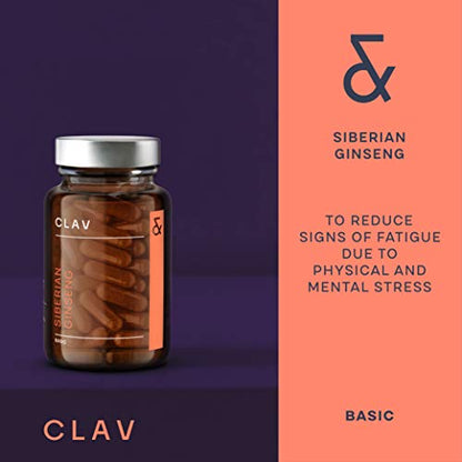 CLAV® Siberian Ginseng - 900mg Eleuthero Root Powder - Energy Supplement
