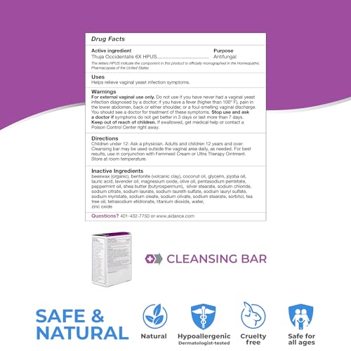 Femmesil Vaginal Soap for Relief from Yeast Infections for Women, Vaginal Itch & Irritation
