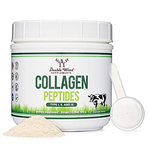 Collagen Peptides Powder - Hydrolyzed Collagen, Keto Safe - 16.08oz - Multi Type 1, 2 Double Wood Supplements