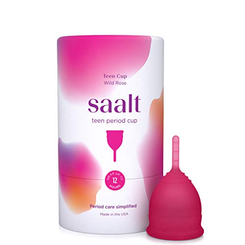 Saalt Teen Menstrual Cup - Best Sensitive Reusable Cup - Wear for 12 Hours - Tampon and Pad Alternative