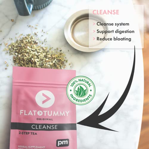 Flat Tummy Tea 2-Step Detox Tea – 2 Week Program – to Boost Energy, Speed Metabolism Flat Tummy Tea