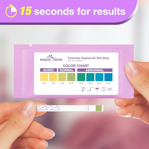 Easy@Home Vaginal pH Test -10 Strips | BV Test Kit at Home for Women | Yeast Infection Test + pH Balance Easy@Home