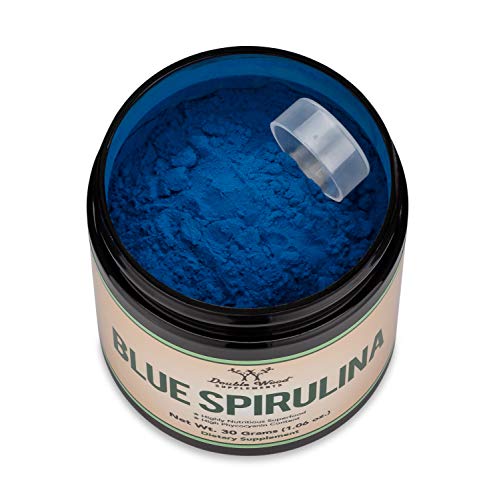 Blue Spirulina Powder - Maximum 35% Phycocyanin Content, Superfood Powder from Blue Double Wood Supplements