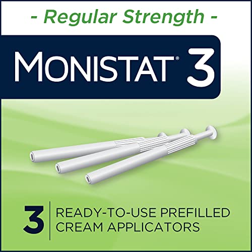 Monistat 3 Day Yeast Infection Treatment for Women, 3 Miconazole Pre-Filled Cream Applicators, 1 Pack Monistat