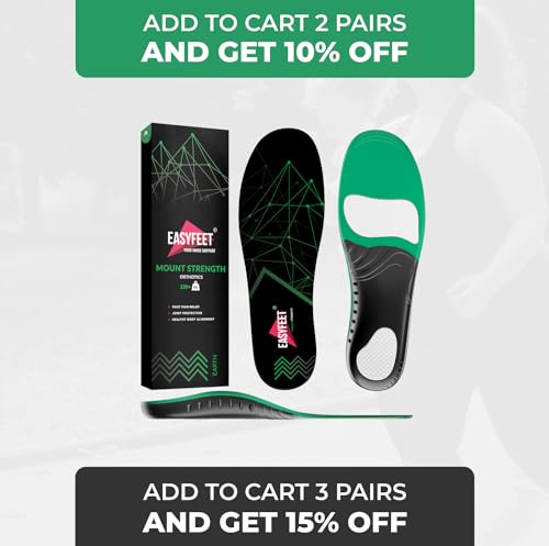 220+ lbs Plantar Fasciitis Strong Arch Support Insoles Inserts Men Women