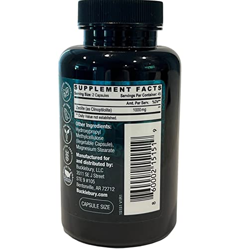 BUCKLEBURY Zeolite Micronized Smart Mineral Capsules - Supports Detox, Immune 