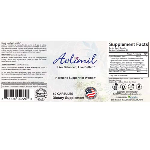 Avlimil® Hormone Balance & Menopause Support | Mood Swings, Hot Flashes, Night Sweats and Irritability Avlimil