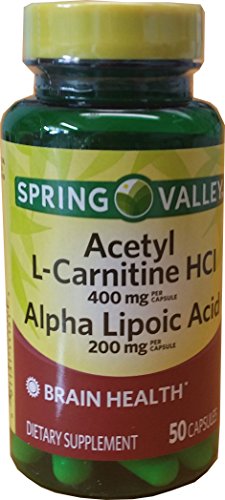 Spring Valley - Acetyl L-Carnitine 800mg Plus Alpha Lipoic Acid 400mg, 50 Capsules