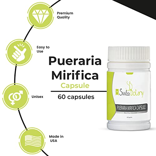 Swiss Botany Organic Pueraria Mirifica Breast Enhancement Pills for Women Swiss Botany