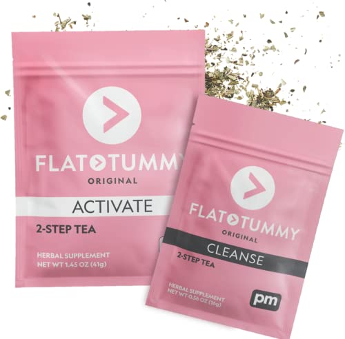 Flat Tummy Tea – 2-step, 4 Week Program – Detox Tea to Boost Energy & Reduce Bloating