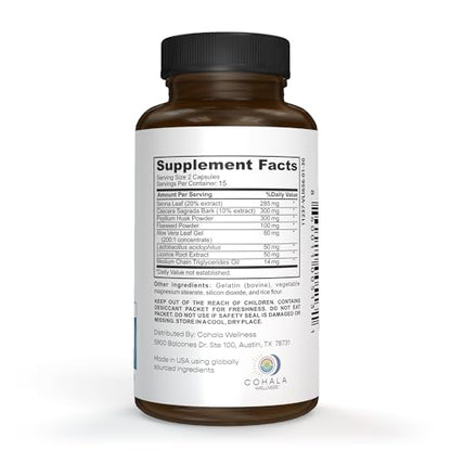 COHALA WELLNESS The Cleanse - 15 Day Prebiotics Colon Cleanser & Detox Fiber Supplement