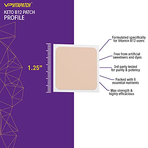 VitaPatch Keto Patch with B12 Methylcobalamin and Vitamin Guarana B12 Patch for Energy VitaPatch