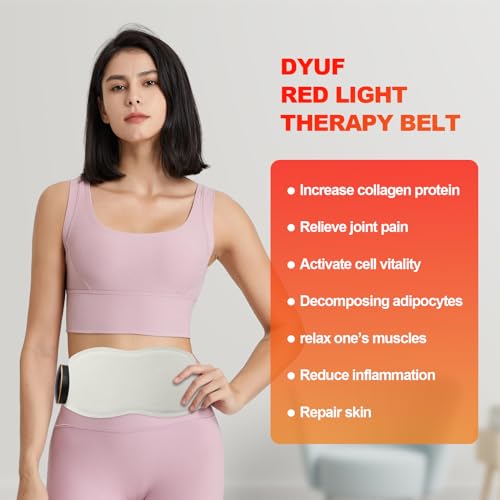 Red Light Therapy Belt Vibrating for Muscle Recovery and Pain Relief DYUF