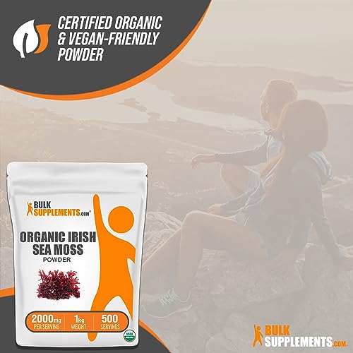 BULKSUPPLEMENTS.COM Organic Irish Sea Moss Powder - Sea Moss Supplement BULKSUPPLEMENTS.COM