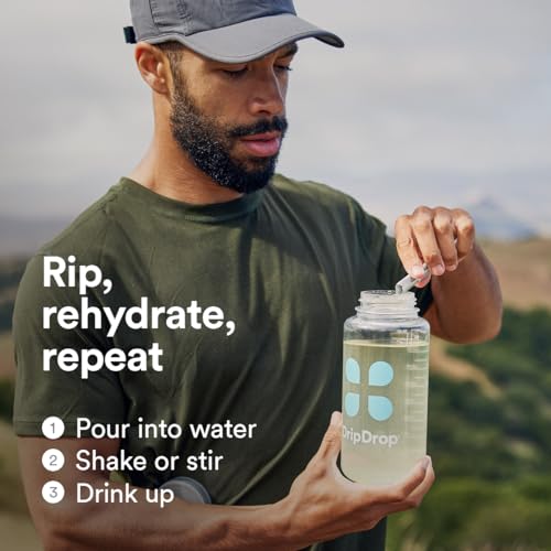 DripDrop Hydration - Zero Sugar Electrolyte Powder Packets Keto - Lemon Lime - 32 Count DripDrop