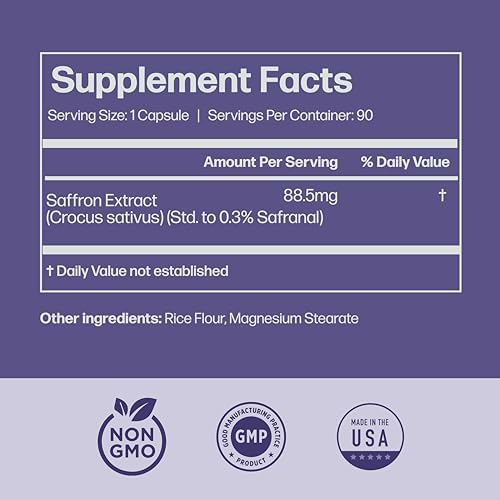 Pure Saffron Extract - Appetite Suppressant for Weight Loss Women & Men - Natural Hunger Ultra6 Nutrition