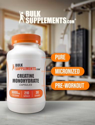 BULKSUPPLEMENTS.COM Creatine Monohydrate Capsules - Micronized Creatine Monohy BULKSUPPLEMENTS.COM