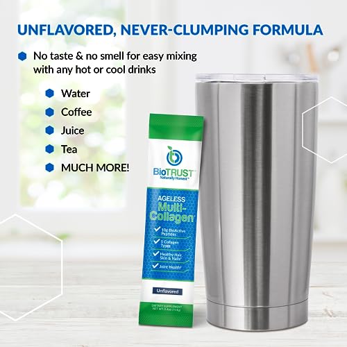 BioTrust Ageless Multi Collagen Protein Powder– 5 Collagen Types (I, II, III, V, X) BioTrust