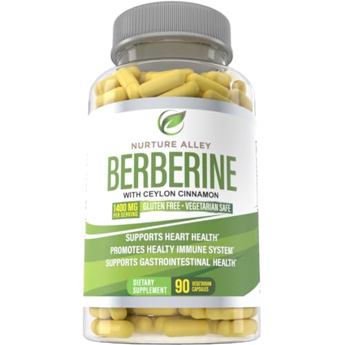 Nurture Alley Berberine Complex - Berberine HCL 1200mg Plus Organic Ceylon Cinnamon NURTURE ALLEY