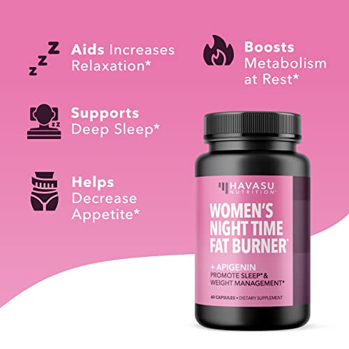 HAVASU NUTRITION Night Time Fat Burner Weight Loss Pills for Women