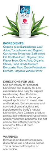Aloe Cadabra Natural Organic Personal Lubricant and Vaginal Moisturizer, Wild Rose, 2.5 Ounce Aloe Cadabra