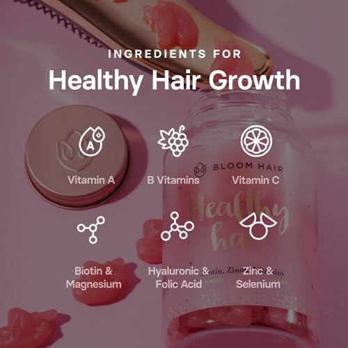 Bloom Hair Gummies for Faster Hair Growth & Biotin Vitamins for Rapid Hair Growth Bloom Hair