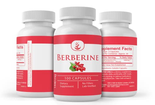 Pure Original Ingredients Berberine, (100 Capsules) Always Pure, No Additives Or Fillers PURE ORIGINAL INGREDIENTS