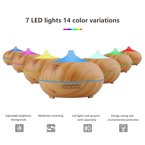 Essential Oil Diffuser, Aromatherapy humidifier, ultrasonic Cold Mist humidifier, 4 Timing Settings