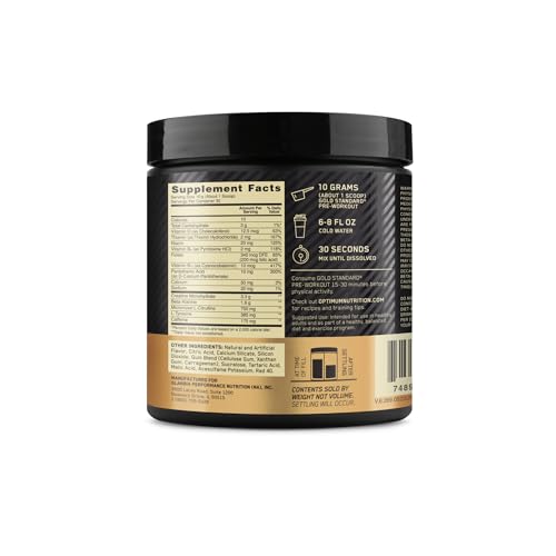 OPTIMUM NUTRITION Gold Standard Pre-Workout with Creatine, Beta-Alanine Optimum Nutrition