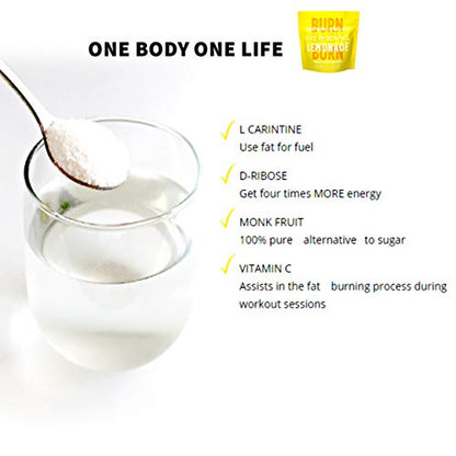 Fat Burning Lemonade Stimulant Free Weight Loss and Energy Drink Mix for Women & Men
