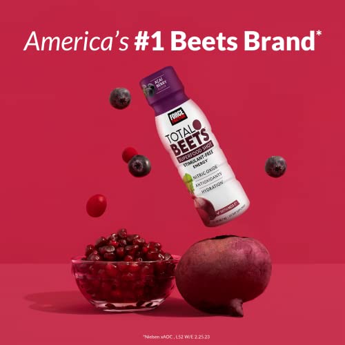 Force Factor Total Beets Superfood Shots for Healthy All-Day Stamina, Energy Drink Alternative with Beet Root Powder, Vitamins, & Antioxidants, Nitric Oxide Energy Shot, Açaí Berry, 3 Fl Oz (6-Pack)