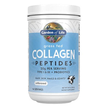 Garden of Life Grass Fed Collagen Peptides Powder – Unflavored, for Women Men Hair 
