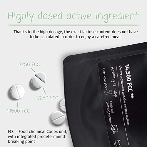 LactoJoy Lactase Pills I 240 Pieces Refill Package I Powerful Lactase Enzymes for Lactose