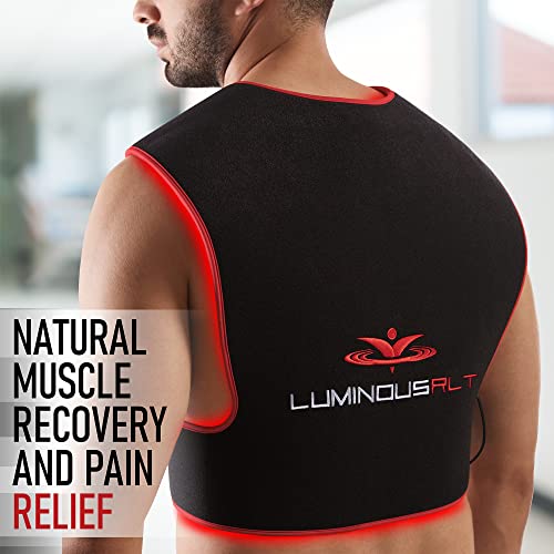 LuminousRLT Red Light Therapy Pad, Adjustable Infrared Light Therapy Back Wrap LUMINOUSRLT