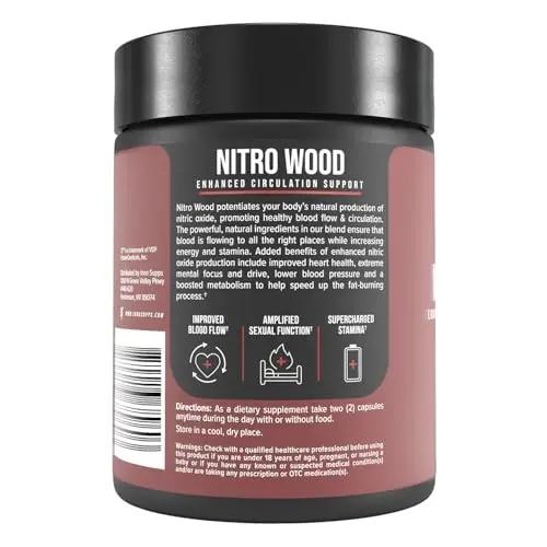 Choi Moid Bundle LED Light Key Chain + Nitro Wood Enhanced Circulation Nitric Oxide 60 Count