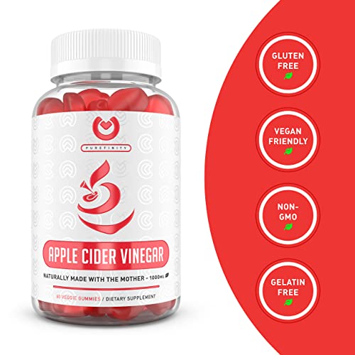 PUREFINITY Apple Cider Vinegar Gummies – Raw, Natural, Unfiltered ACV from The Mother PUREFINITY