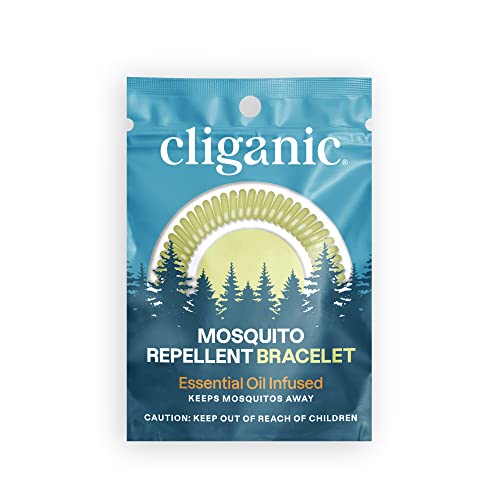 Cliganic 25 Pack Mosquito Repellent Bracelets, DEET-Free Bands, Individ