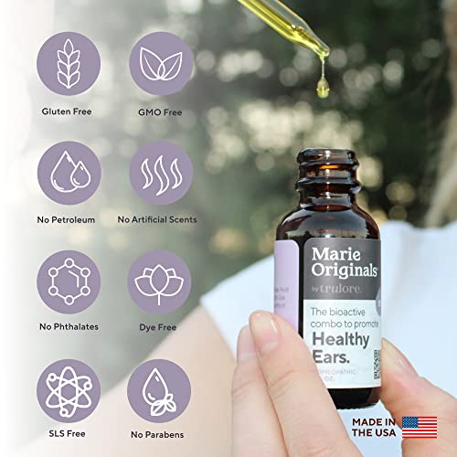 Marie Originals Organic Ear Oil for Ear Infections All Natural Eardrops Marie Originals