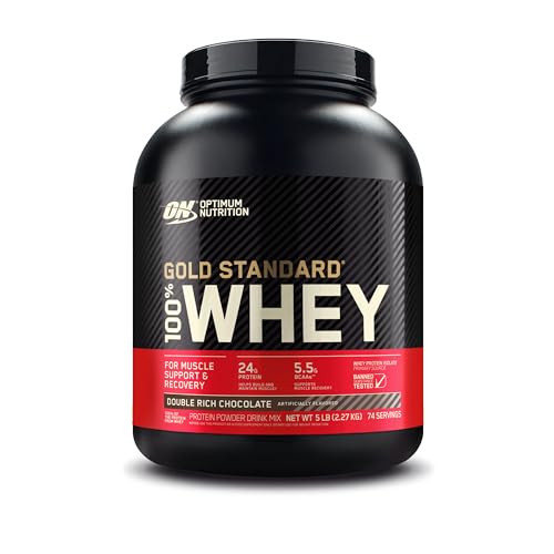 Optimum Nutrition Gold Standard 100% Whey Protein Powder, Double Rich Chocolate