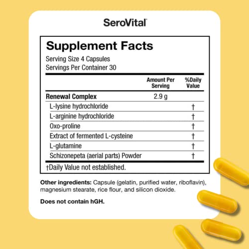 Sero-Vital Renewal Complex - Reverse The Signs of Aging - Clinically Tested to Increase Human Growth Serovital