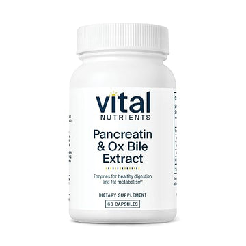 Vital Nutrients Pancreatin and Ox Bile Extract | Natural Digestive Enzyme Vital Nutrients