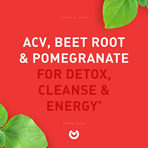 PUREFINITY Apple Cider Vinegar Gummies – Raw, Natural, Unfiltered ACV from The Mother PUREFINITY