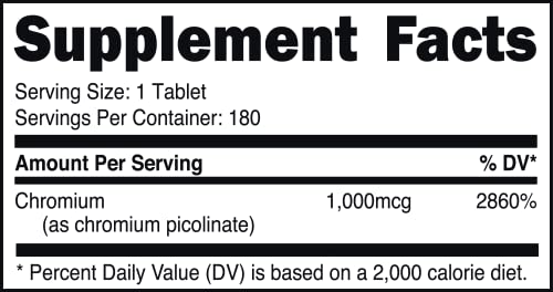 Bucked Up Chromium Picolinate 1000mcg Per Serving, Bucked Up Essentials (180 Servings Bucked Up
