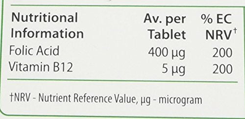 Vitabiotics Ultra Folic Acid Tablets 400 mcg Vitamin B9 with Vitamin B12-60 Tablets